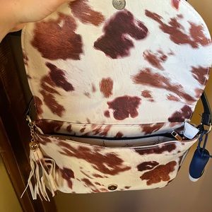Cow print purse